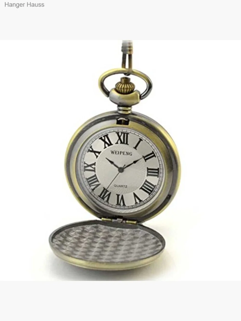 Personalized Engraved Pocket Watch with Chain for Dad Grandpa